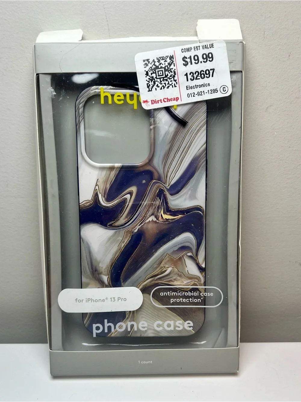 heyday Marble Swirl Phone Case for iPhone 13 Pro - White/Blue/Gold